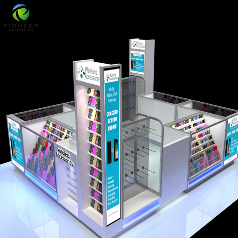 Pioneer Portable Kiosk To Sell Cellphone Mall Kiosk For Mobile Phone Accessories Kiosk