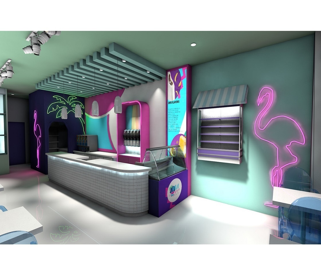 Ice Cream Shop Interior Design Juice Shop Fixture Yogurt Shop Furniture