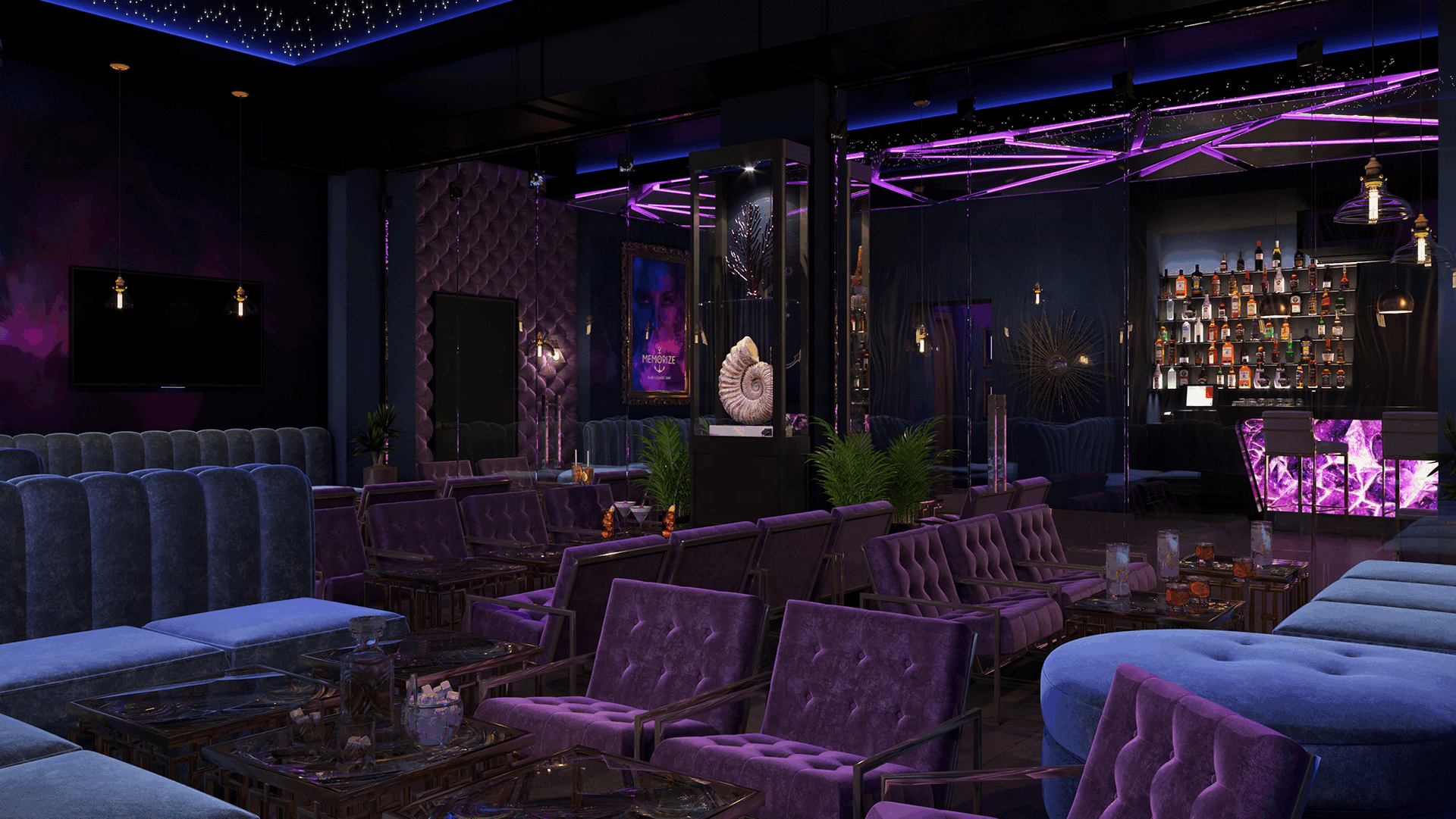 Luxury Nightclub Lounge Decor Ideas Night Club Bar Counter Strip Club Furniture with 3D Design