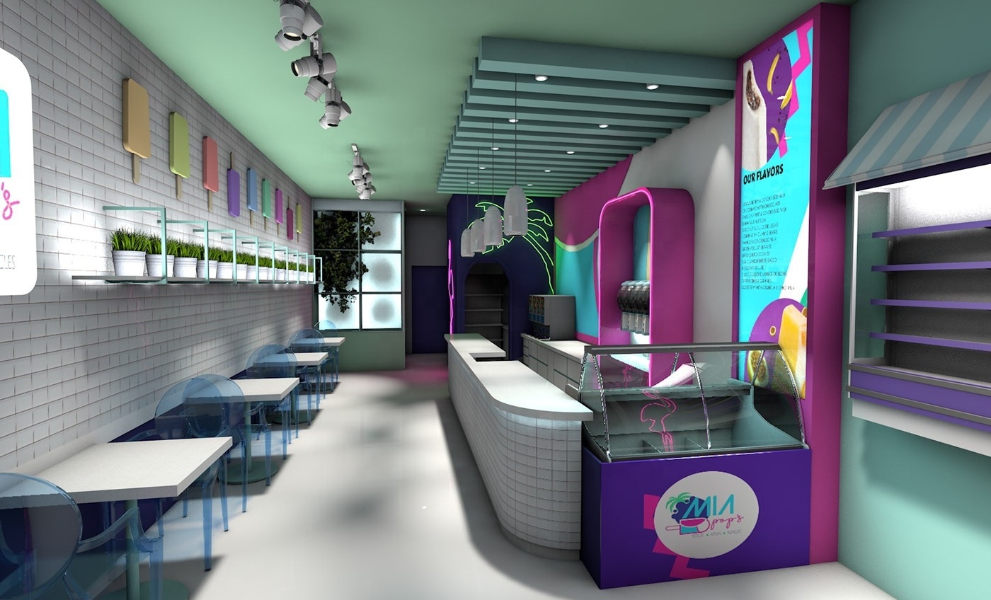 Ice Cream Shop Interior Design Juice Shop Fixture Yogurt Shop Furniture