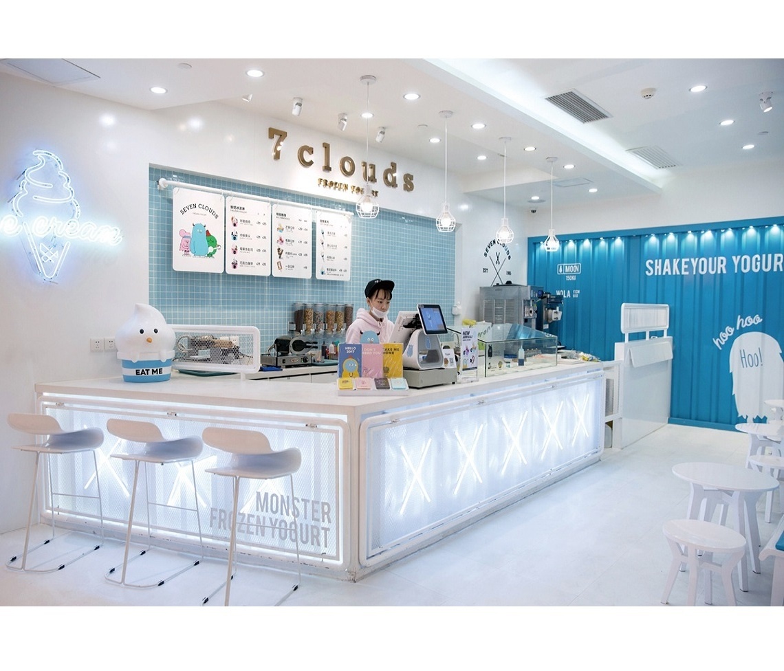 Ice Cream Shop Interior Design Frozen Yogurt Shop Counter Fruit Juice Shop Furniture