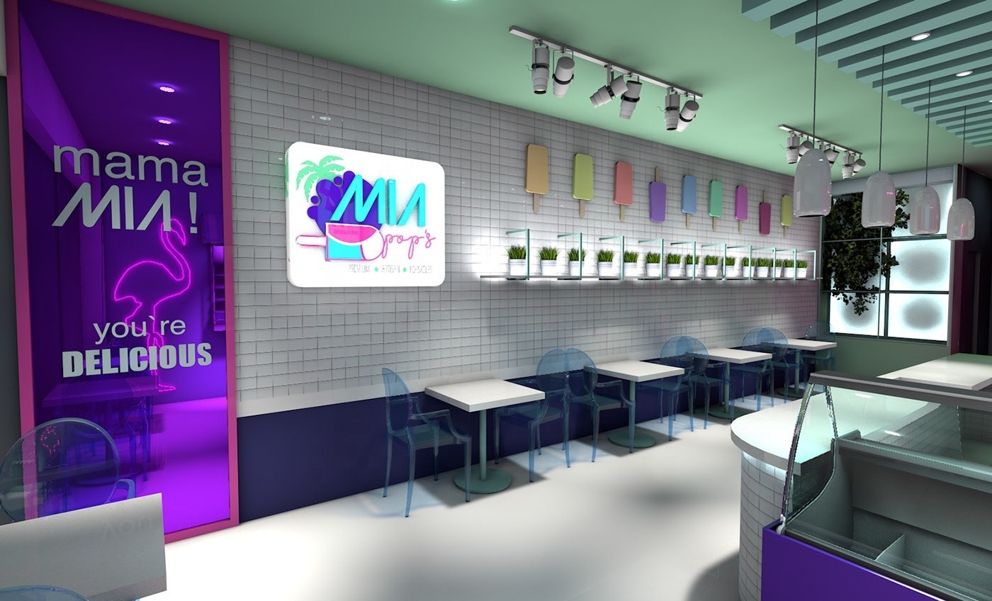 Ice Cream Shop Interior Design Juice Shop Fixture Yogurt Shop Furniture