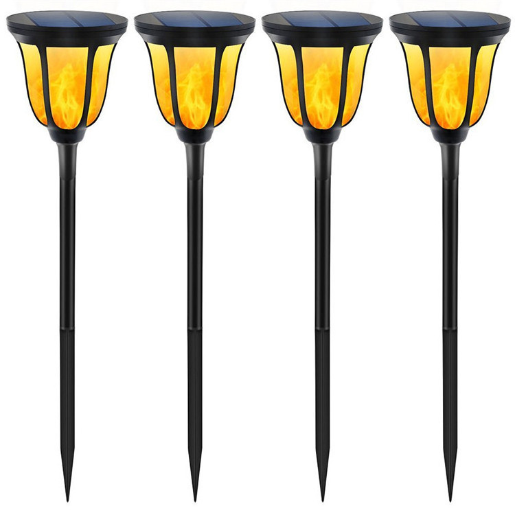 Wholesale Outdoor Waterproof IP65 Solar Powered Fire Flickering Flame Torch Garden Light