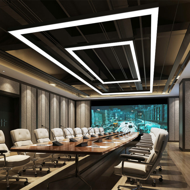 Anti-dazzle pendant office rgbw led light linear outdoor