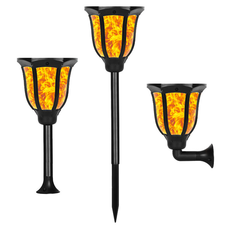 Wholesale Outdoor Waterproof IP65 Solar Powered Fire Flickering Flame Torch Garden Light