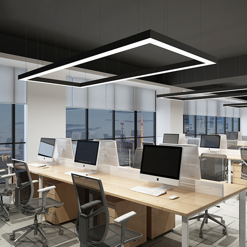 Anti-dazzle pendant office rgbw led light linear outdoor