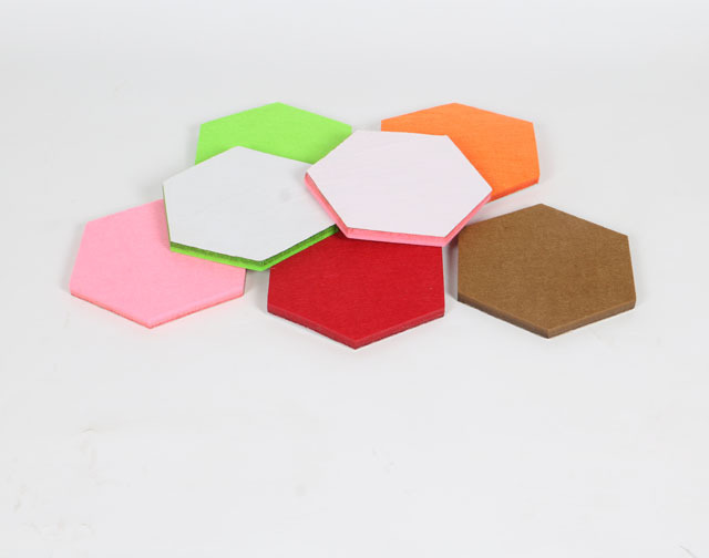 Hexagon felt wall decoration stickers for home decoration