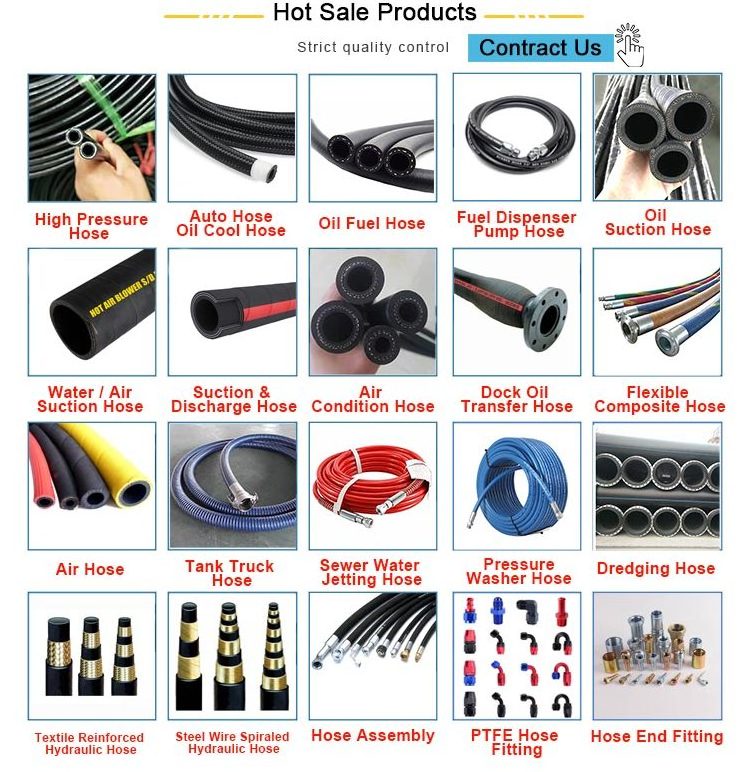 Top Factory Lifetime Guarantee Braid 2 Inch Oil Air Water Gas Hydraulic Rubber Hose Pipe SAE 100R1AT High Pressure  Hose