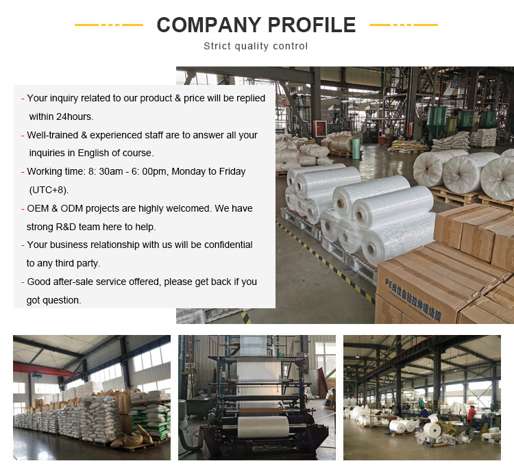 Customized Recycled Machine Use /hand Use Pvc/pe/lldpe Transparent Clear Pallet Packing Cast Stretch Wrap Film