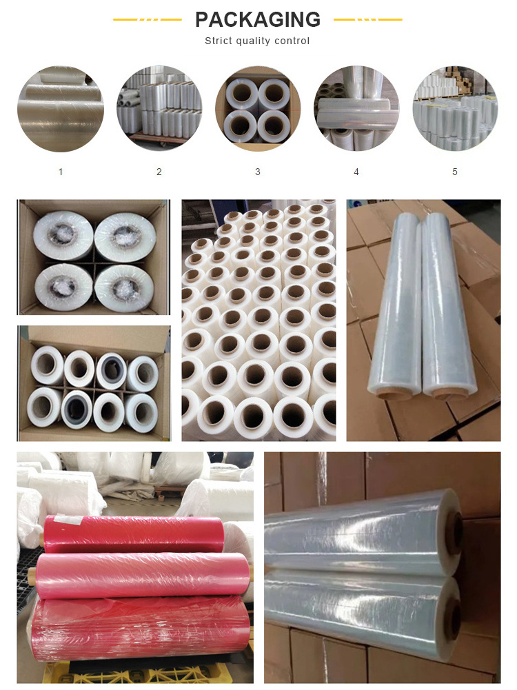 Transparent 5 Inch 80 Gauge Lldpe Shrink Film Shrink Mini Wrap With Dispenser Pallet Wrap Stretch Film Plastic Wrap Industrial