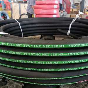 Top Factory Lifetime Guarantee Braid 2 Inch Oil Air Water Gas Hydraulic Rubber Hose Pipe SAE 100R1AT High Pressure  Hose