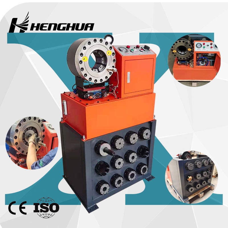 12 Core Patent Fast Change 10 Free Dies Dx68F Make Hose Press Hydraulic hose Pipe Crimper Aircon Hose Crimping Machine