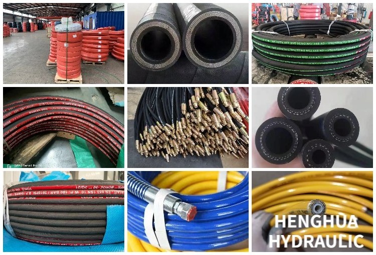 High Pressure Braid Steel Wire Reinforced Hydraulic Flexible Rubber Hose Pipe/Oil Fuel Oil Lubricants Emulsion Glycol Water Hose