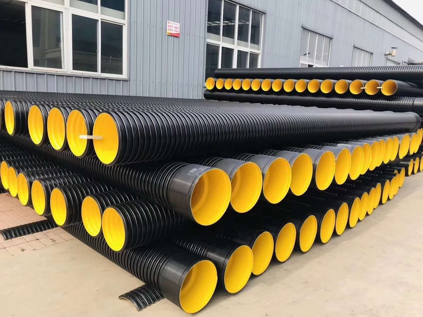 48 inch SN6 SN8 large size HDPE Polyethylene Double Wall Corrugated Pipe Plastic Culvert