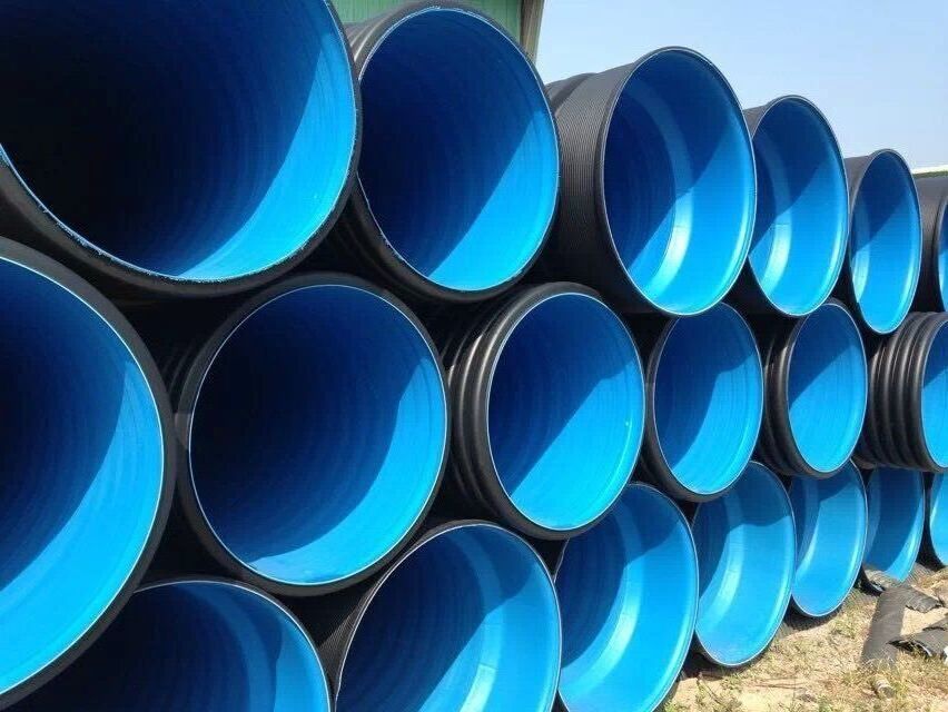 800mm SN8 large diameter hdpe double wall corrugated drainage pipe