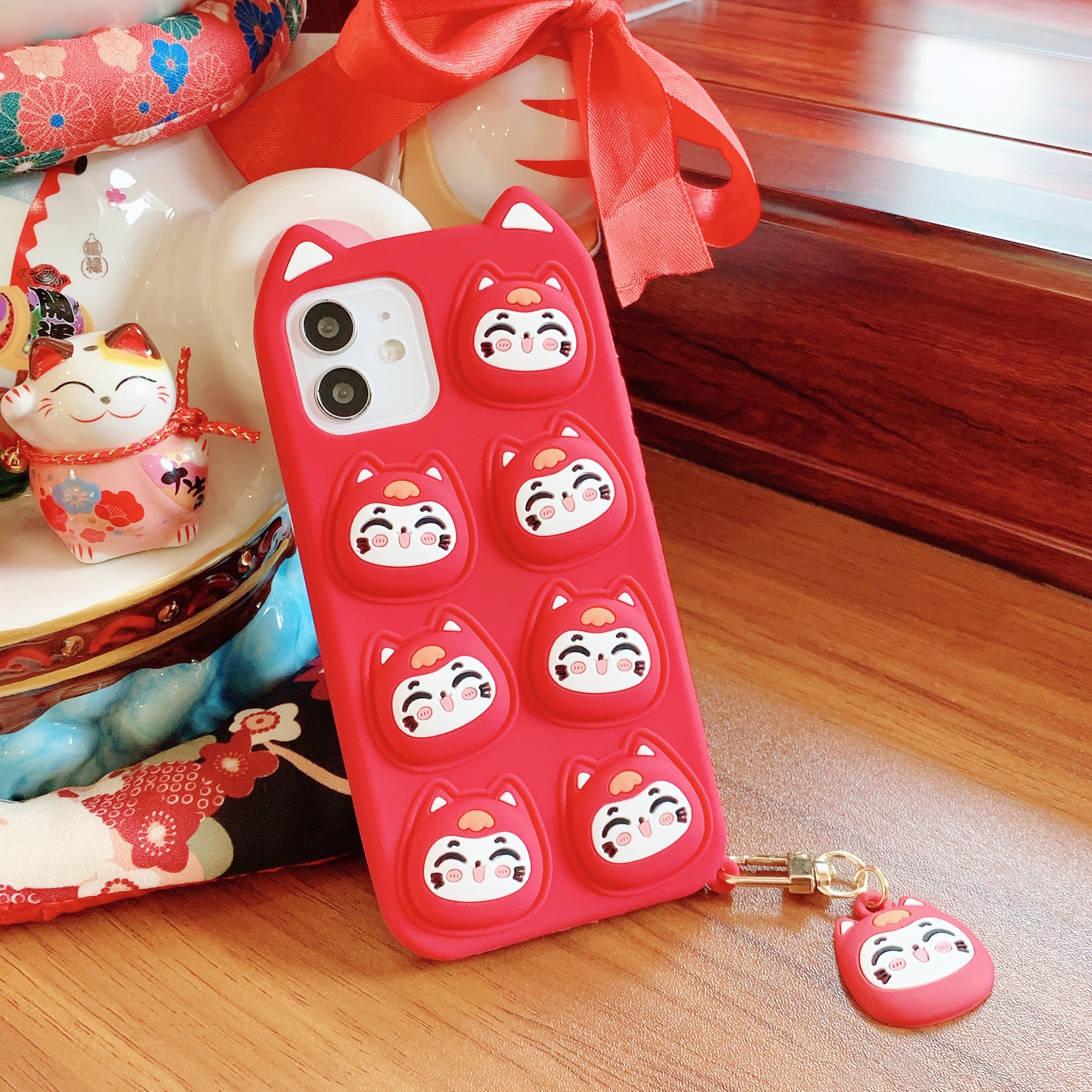 Cartoon Cat Fidget Toys Phone Case for Iphone 13/12/11/ Pro/pro max mobile phone accessories