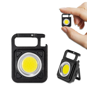 Waterproof Mini Flashlight Camping light COB Keychain Light with Strong Magnet