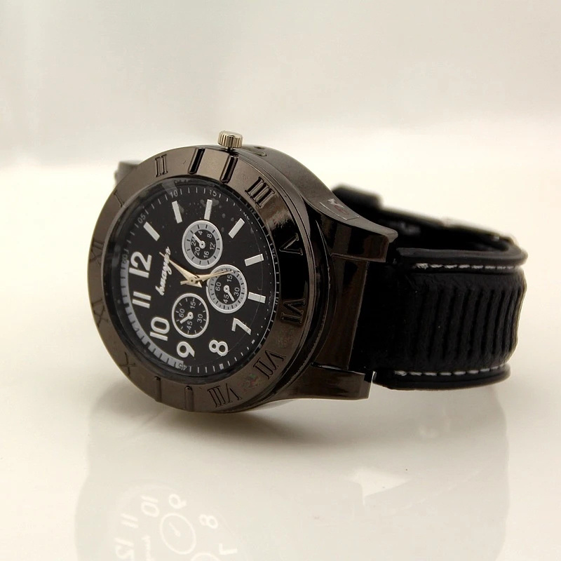 Usb rechargeable electronic cigarette lighter windproof lighter fashionable business men's watch