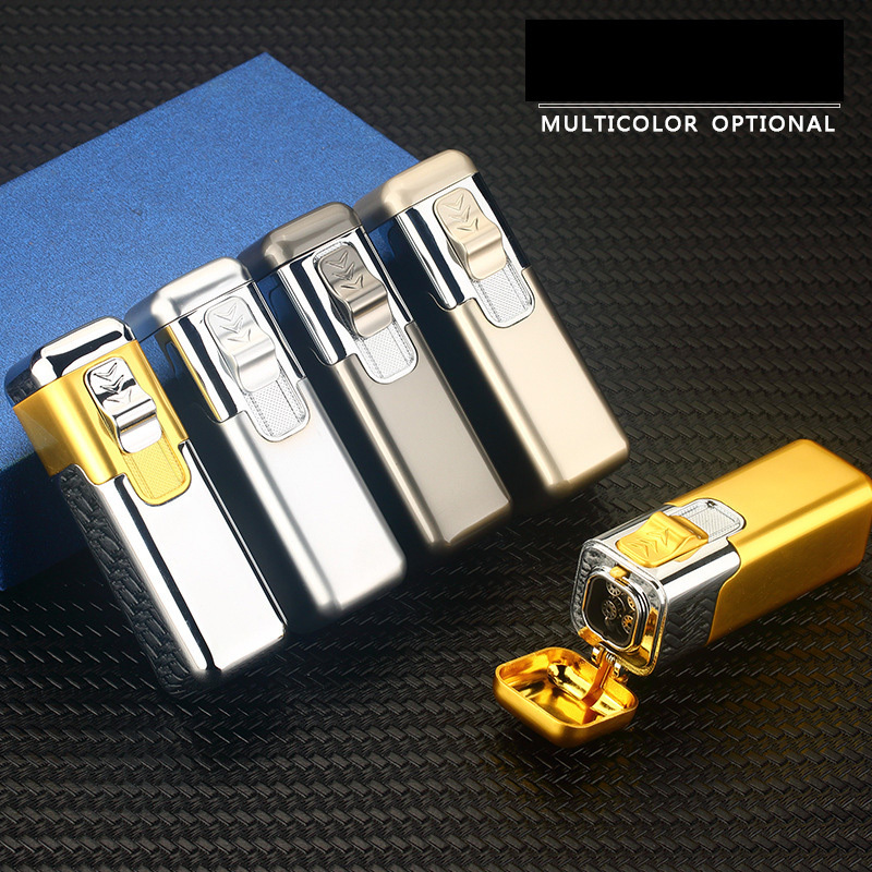 Custom design blue flame torch lighter metal insulation windproof cigarette lighter BBQ