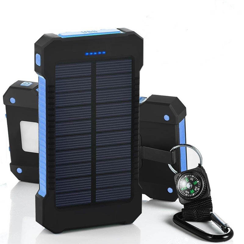 waterproof  Solar Power Bank 80000mah 10000mah 20000mah Solor Mobile Power Bank Charger