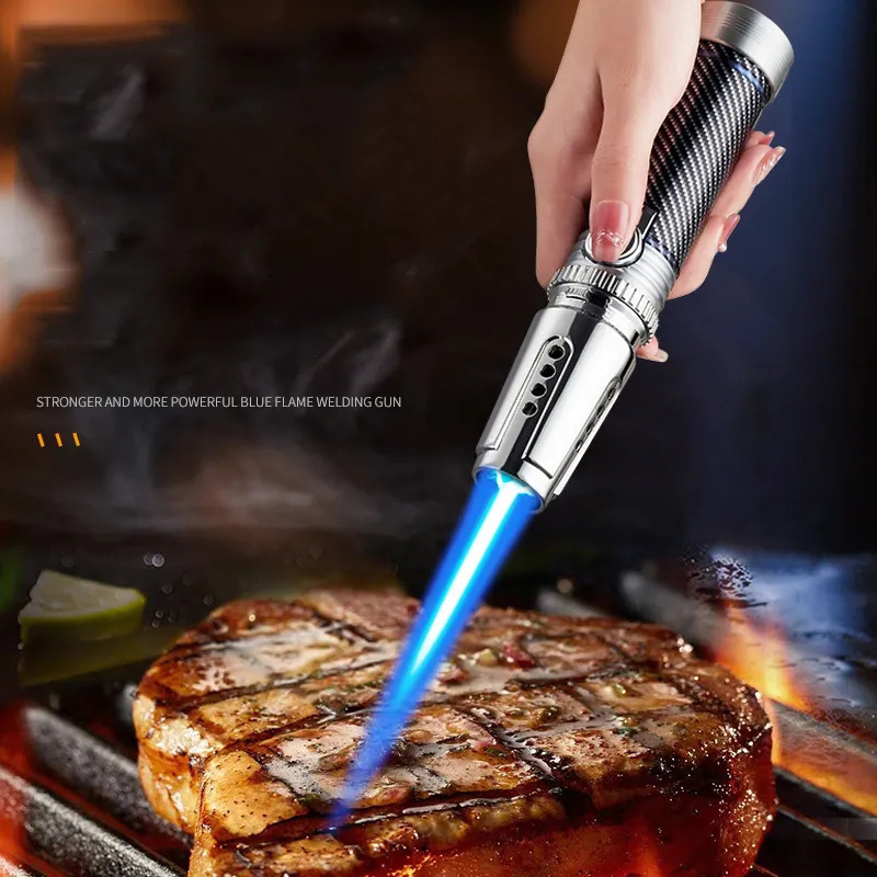 BBQ Cigar Big Jet Flame Fire Torch Outdoor Camping Lighter Mans Tools for Candle, BBQ, Fireworks