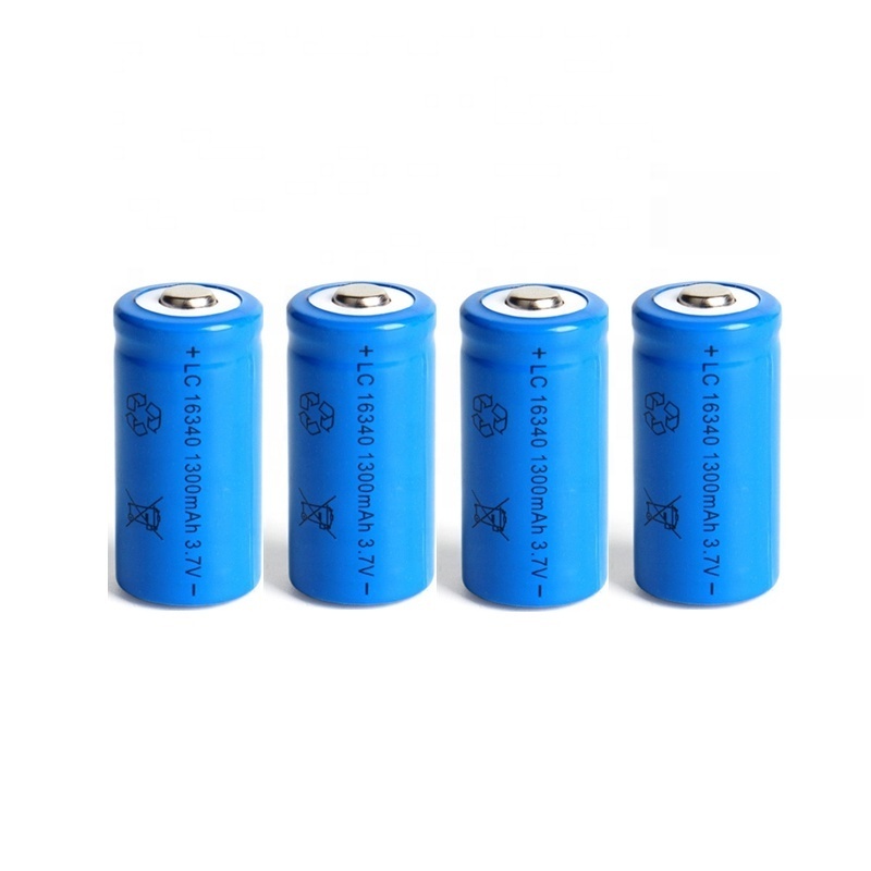 16340 battery 1300mAh 3.7V Li-ion Rechargeable CR123A Batteries For LED Flashlight Laser pen