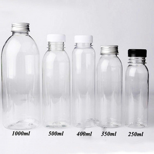 Wholesale PET 250ml -1000ml plastic juice bottle beverage bottle plastic bottles for water milk tea