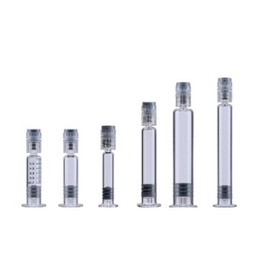 1ml 2ml 3ml high quality glass injector with graduated 5ml cosmetic oil syringe with luer lock custom packaging