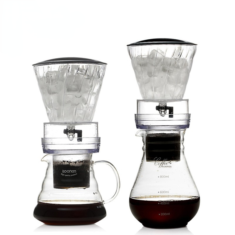 600ml 800ml high quality glass ice drip coffee pot adjustable cold brew coffee set tea accessories