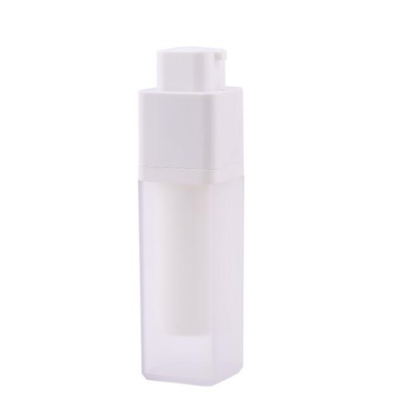 Wholesale Empty  1/2oz square plastic lotion pump bottle 1oz  frosted airless bottles  serum container