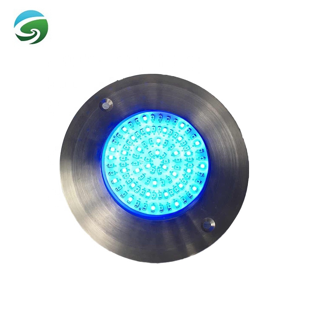 8mm Ultra Thin Resin Filled LED Pool Lamp DC12V Color changing Stainless Steel 316 Swimming Pool Light