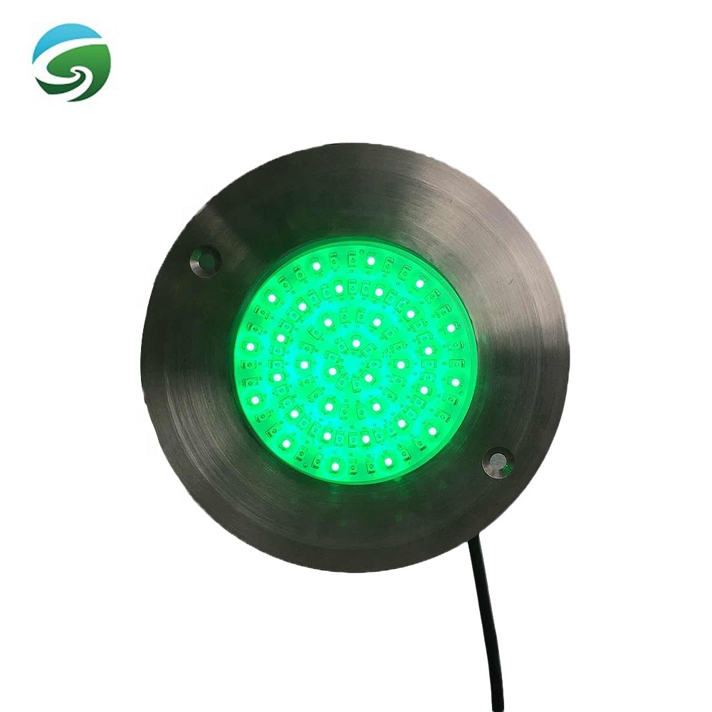 8mm Ultra Thin Resin Filled LED Pool Lamp DC12V Color changing Stainless Steel 316 Swimming Pool Light