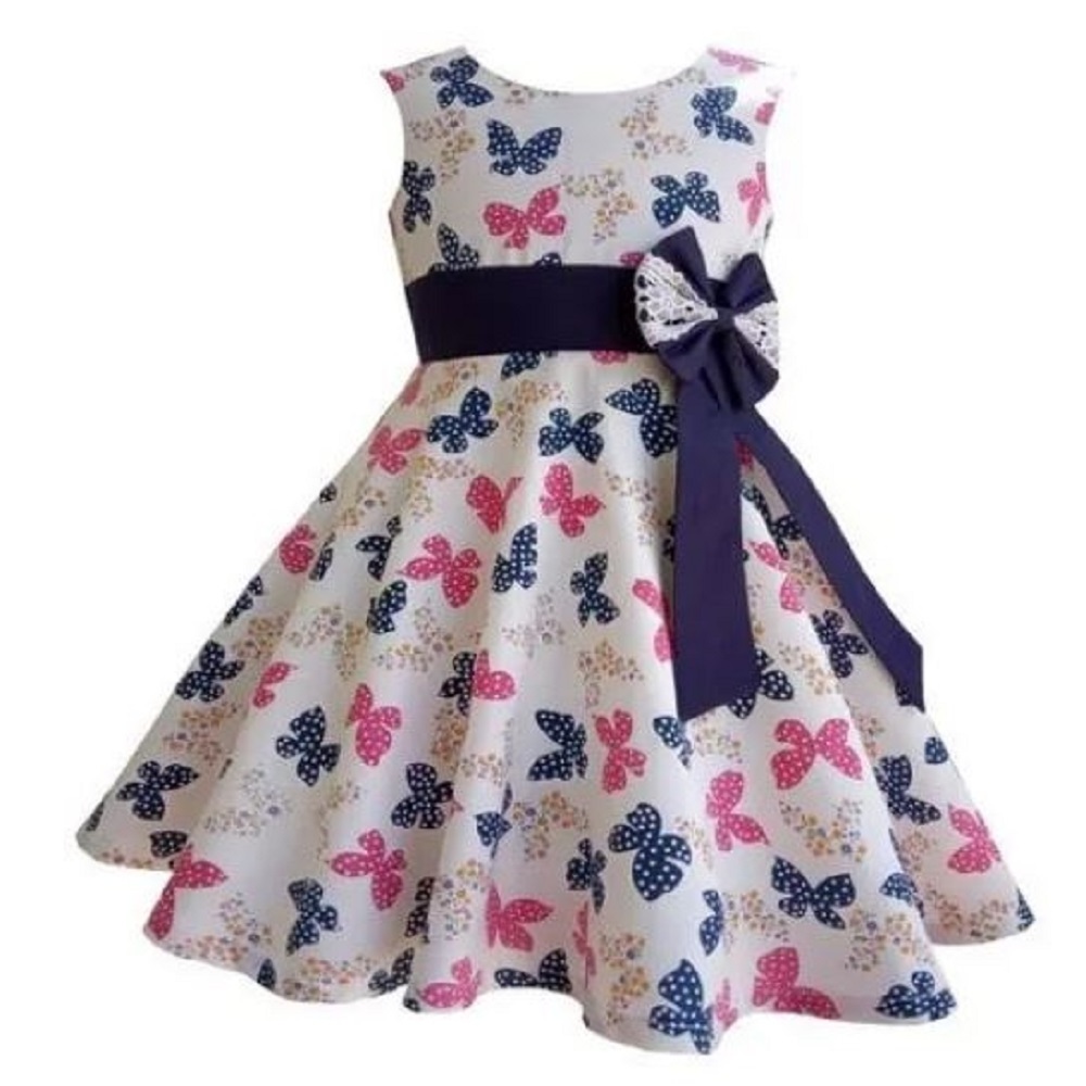 Casual Floral Pattern Breathable Sleeveless Formal Wholesale Latest Kids Frock Design Knitwear Party Princess Dress For Girls