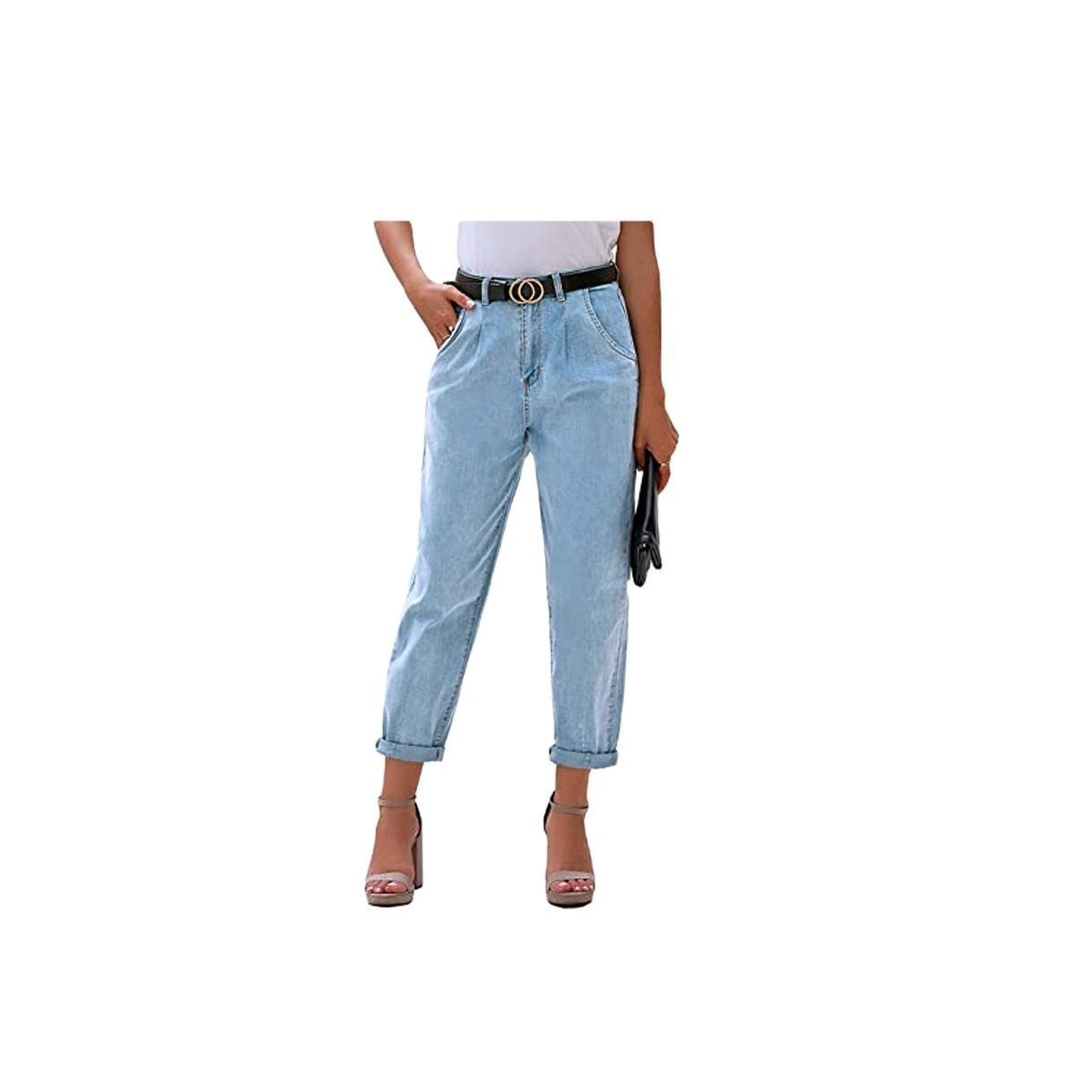 Wholesale Custom Women Elastic Stretch Jeans High Waist Solid Color Trousers Women Pencil Pants Skinny Jeans Denim Pants Vintage