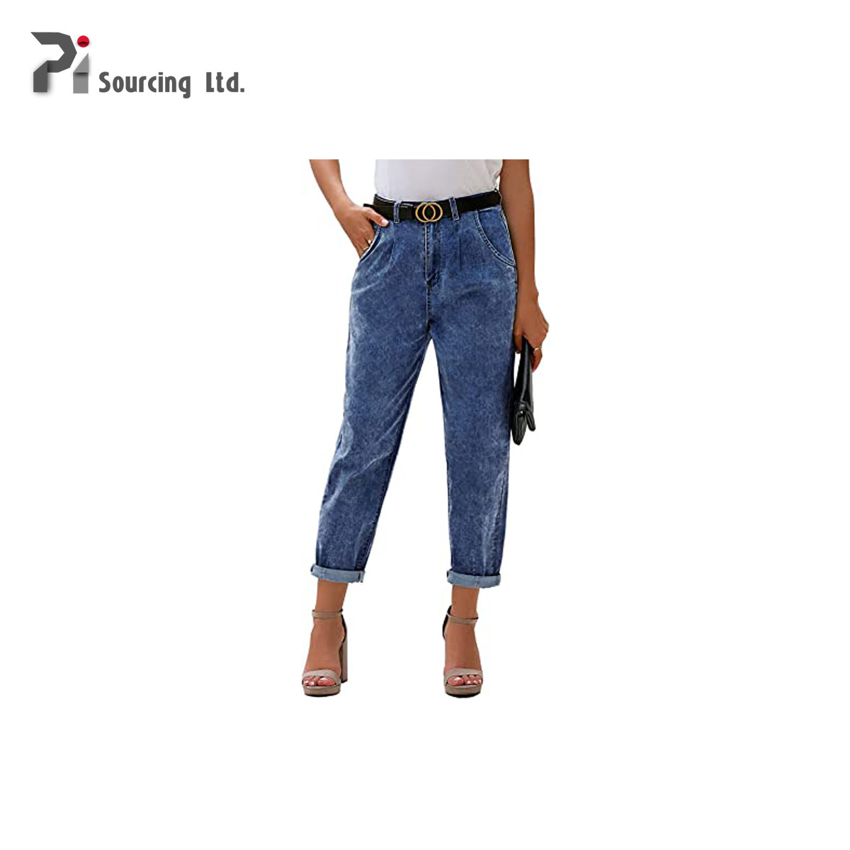 Wholesale Custom Women Elastic Stretch Jeans High Waist Solid Color Trousers Women Pencil Pants Skinny Jeans Denim Pants Vintage