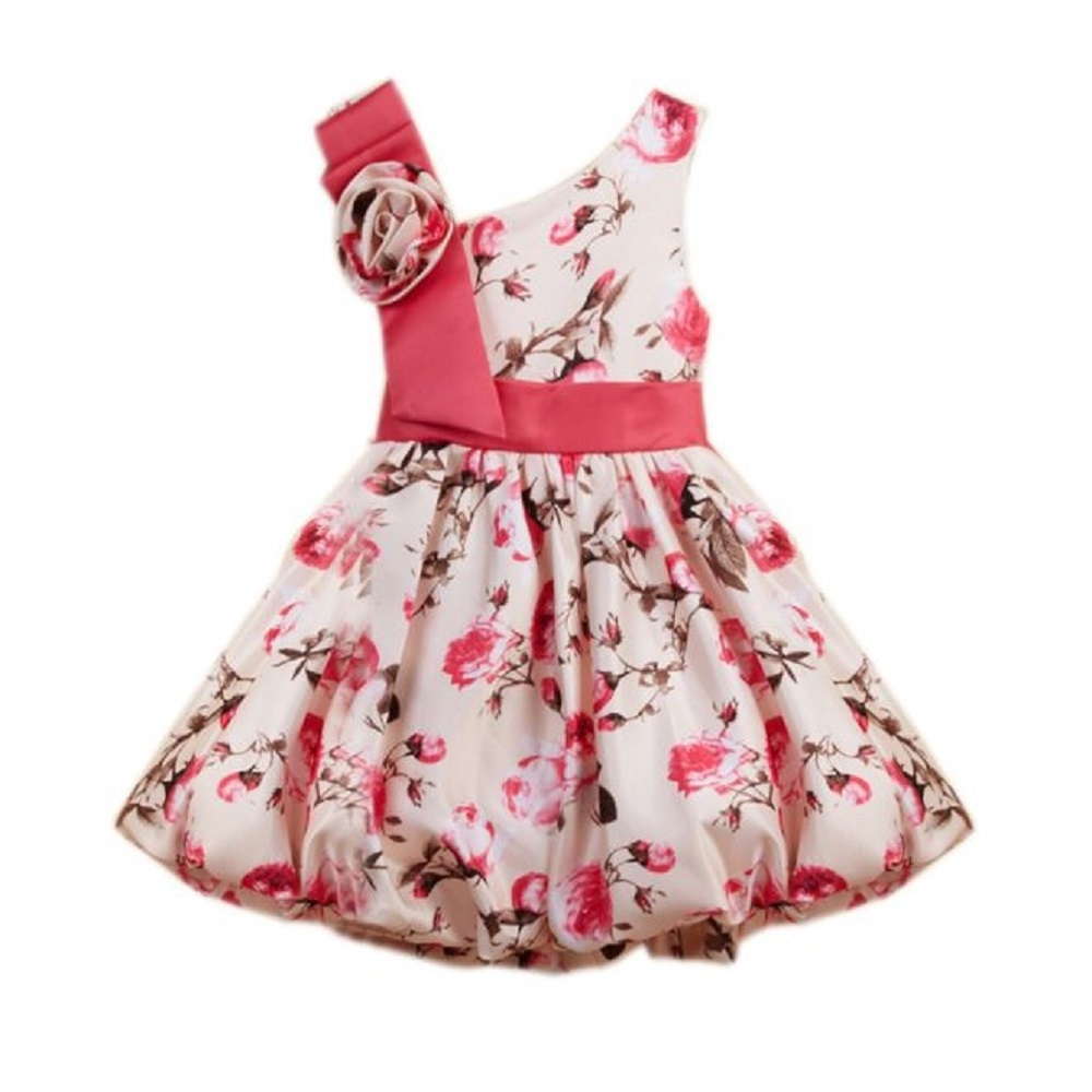 Casual Floral Pattern Breathable Sleeveless Formal Wholesale Latest Kids Frock Design Knitwear Party Princess Dress For Girls