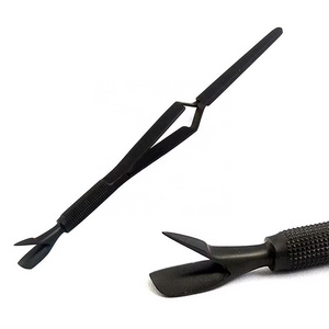 Best Pissco Acrylic Nail Pincher Tool Multi Function Cuticle Pusher Tweezer Magic Wand Full Black Beauty Instruments Custom Logo