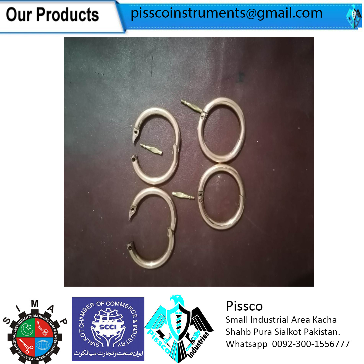 Wholesale Supplier Bull Ring Customized Packing Nose Ring For Cow | Bull Nose Sliver Ring Made By Pissco Instruments