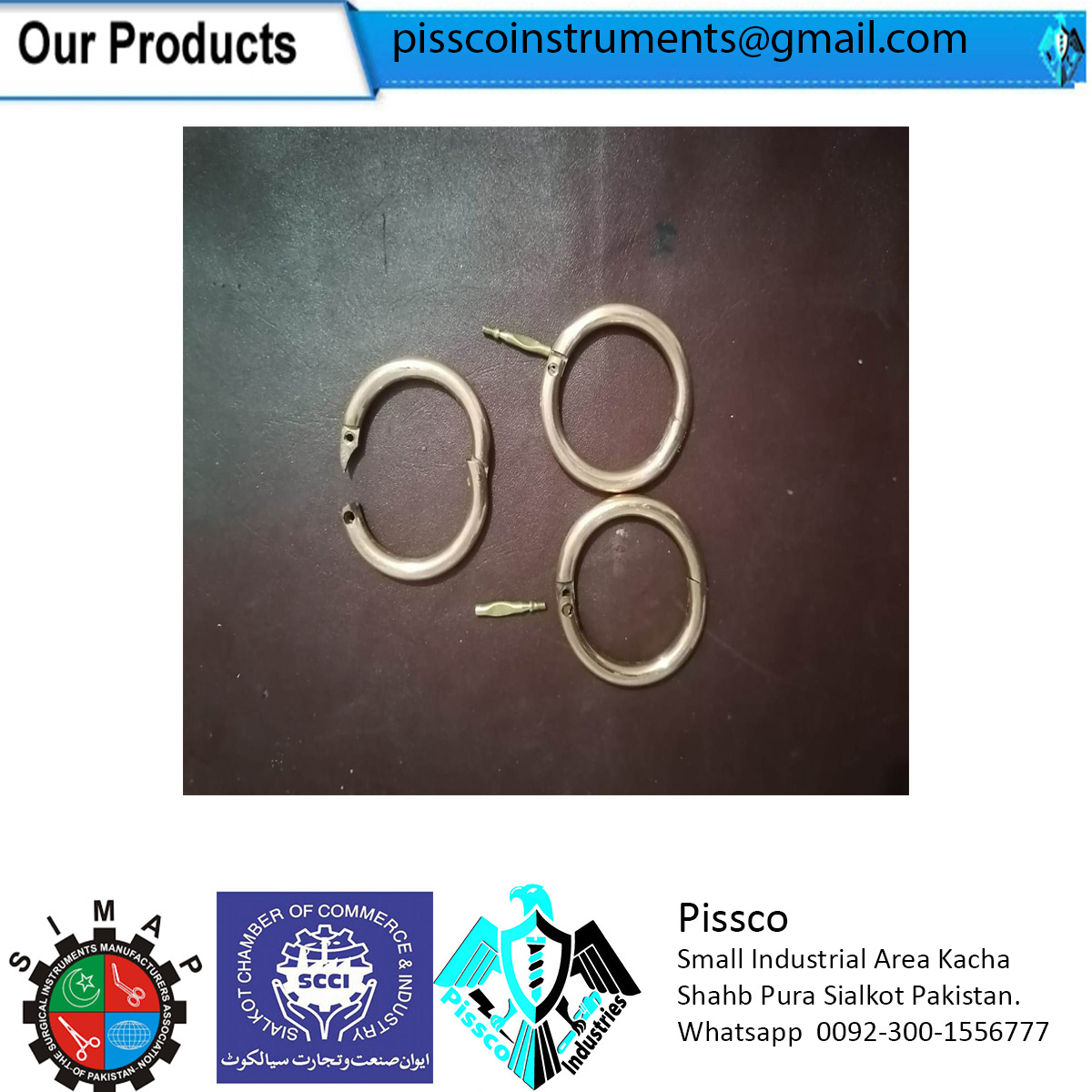 Wholesale Supplier Bull Ring Customized Packing Nose Ring For Cow | Bull Nose Sliver Ring Made By Pissco Instruments