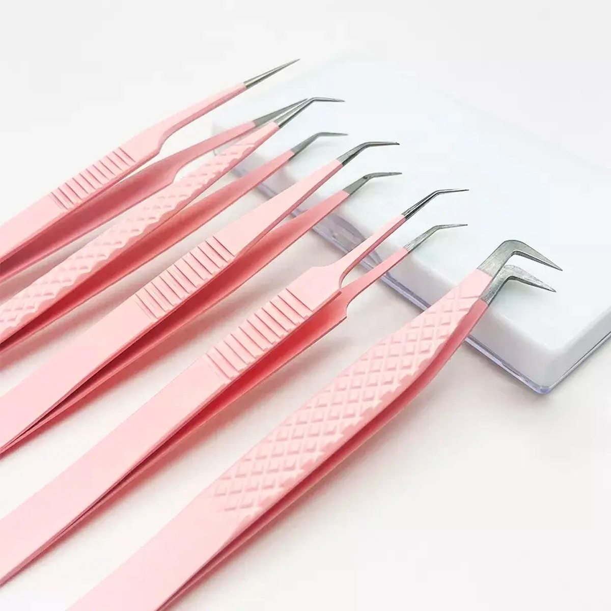 Best Supplier Pissco For Pink Lashes Applicator Tweezers Bulk With Box Packing Available Made By Pissco Pakistan