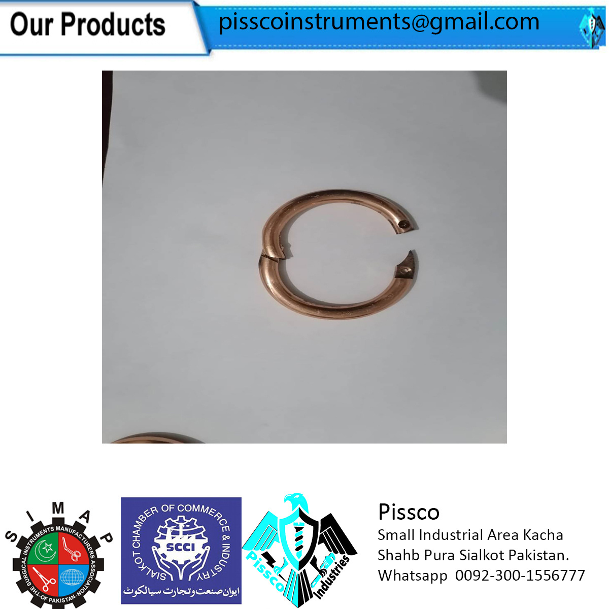 Wholesale Supplier Bull Ring Customized Packing Nose Ring For Cow | Bull Nose Sliver Ring Made By Pissco Instruments