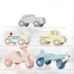 PAISEN Factory Wholesale Silicone Car Toy Baby Montessori Toy Car For Toddlers Organic Teething Silicone Toy