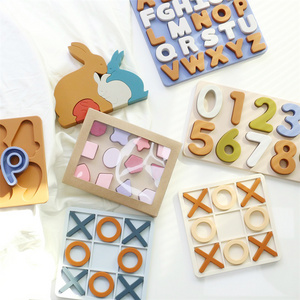 CE certificate  BPA free Food Grade safe  Silicone XO puzzle baby educational soft flexible chewable silicone toys