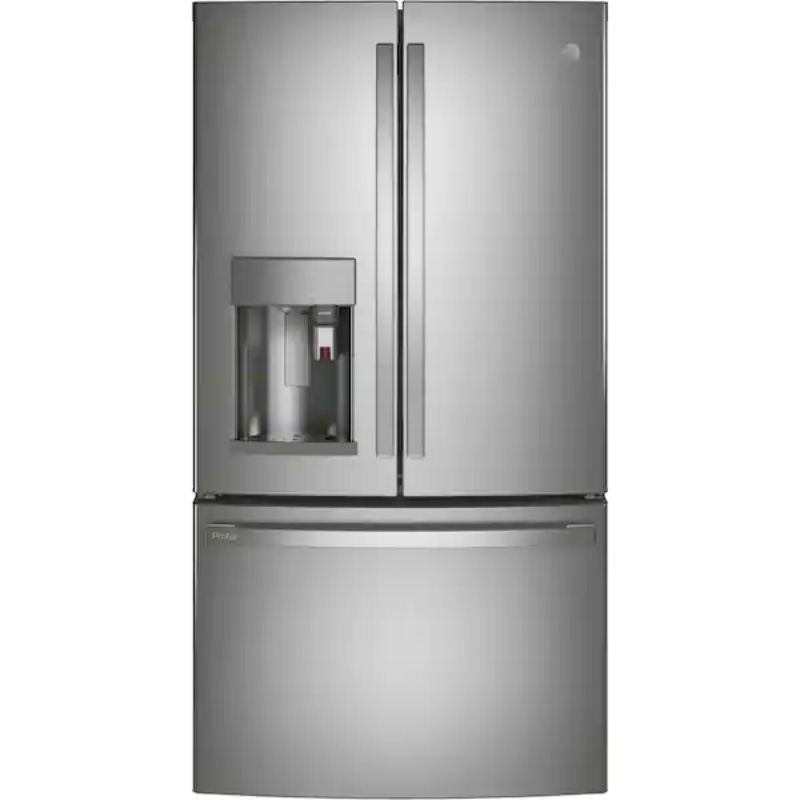 Profile 27.7 cu. ft. Smart French Door Refrigerator G E with Kuerig K-Cup in Fingerprint Resistant Stainless Steel