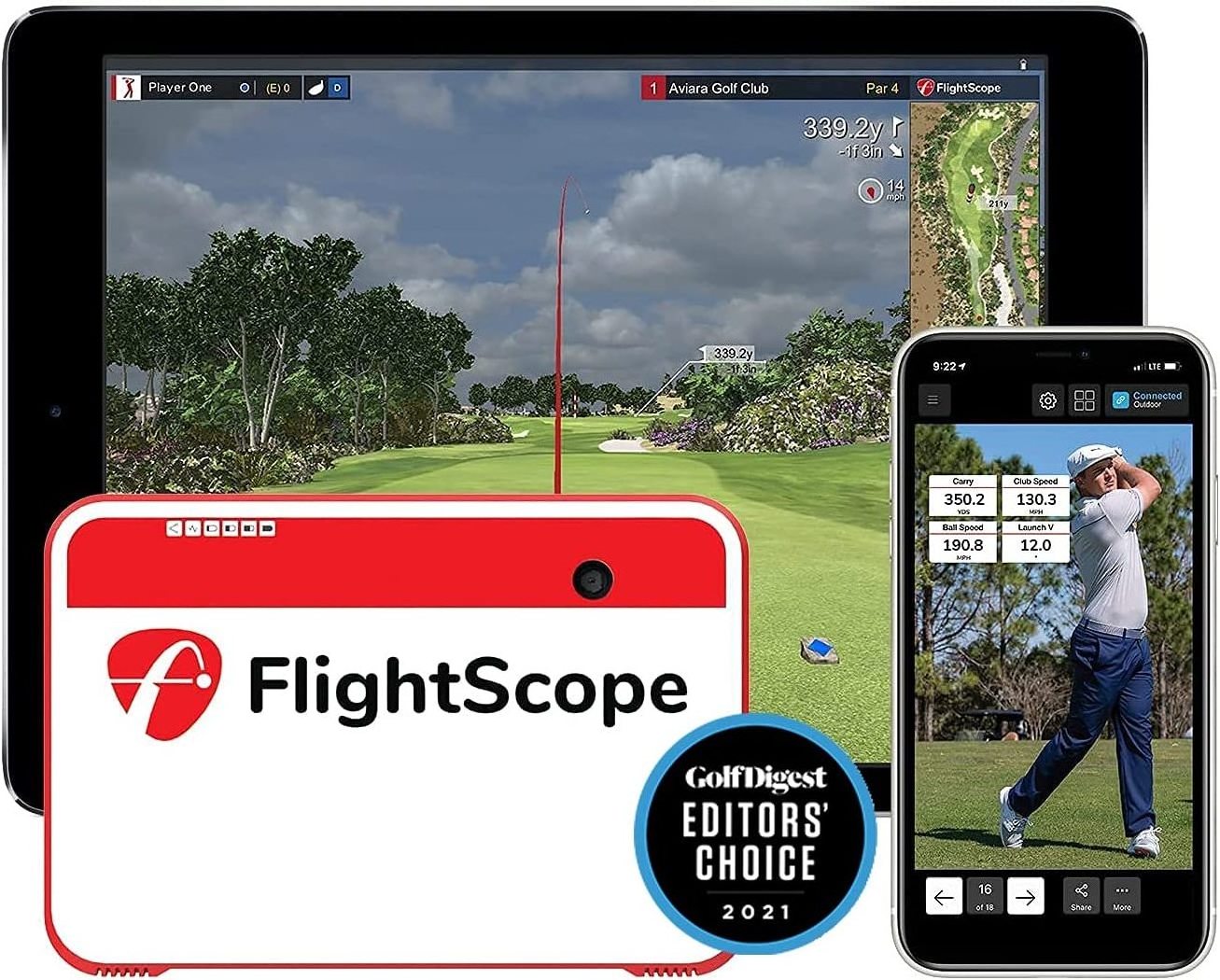 Deal Sales FlightScope Mevo+ - Portable Personal Launch Monitor and Simulator for Golf