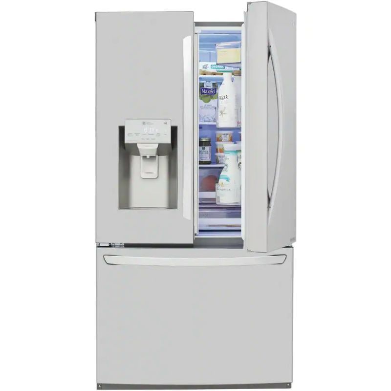 26 cu. ft. French Door L G Electronics Smart Refrigerator with Ice and Water Dispenser in PrintProof Stainless Steel