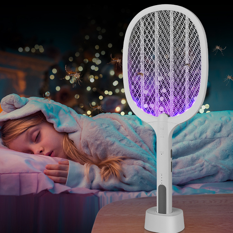 OEM ODM Design Custom Led Rechargeable Electric Mosquito Swatter Handheld Mosquito Killing Bat