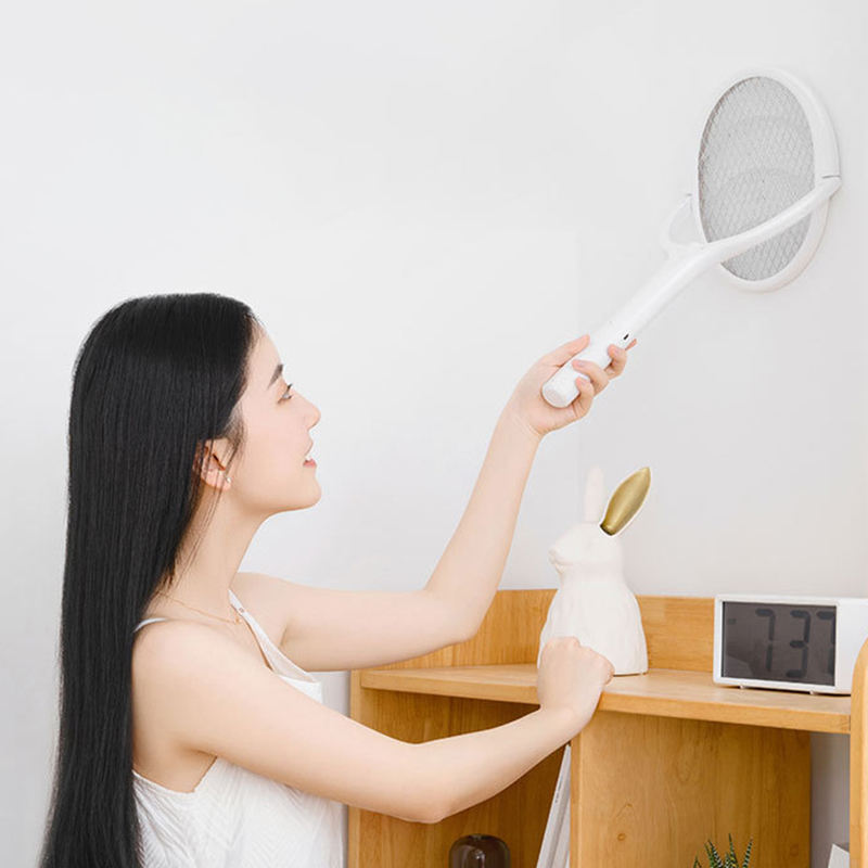 Rechargeable Indoor LED electric anti mosquito racket swatter mosquito fly swatters