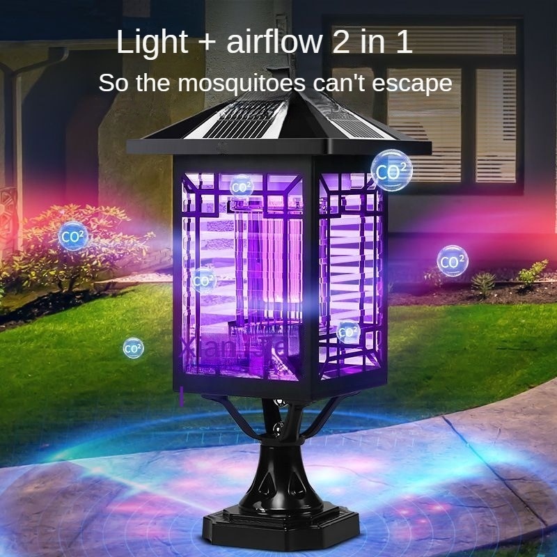 Amorphous silicon solar panel ABS plastic material waterproof construction solar bug zapper outdoor for garden park