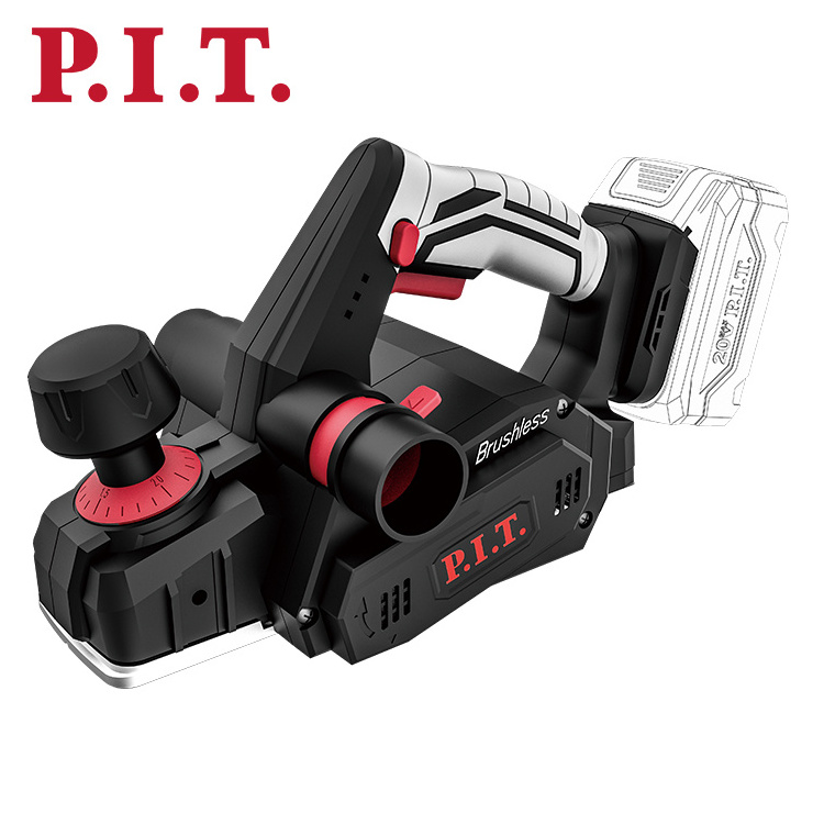 P.I.T. Power Tools 82mm 20V Cordless Brushless Mini Wood Planer Woodworking Machine